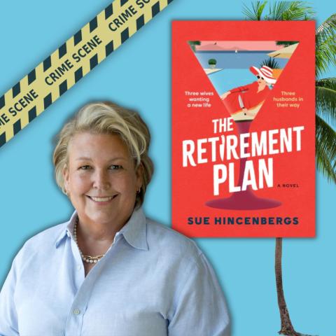 picture of a woman next to the cover of the book The Retirement Plan