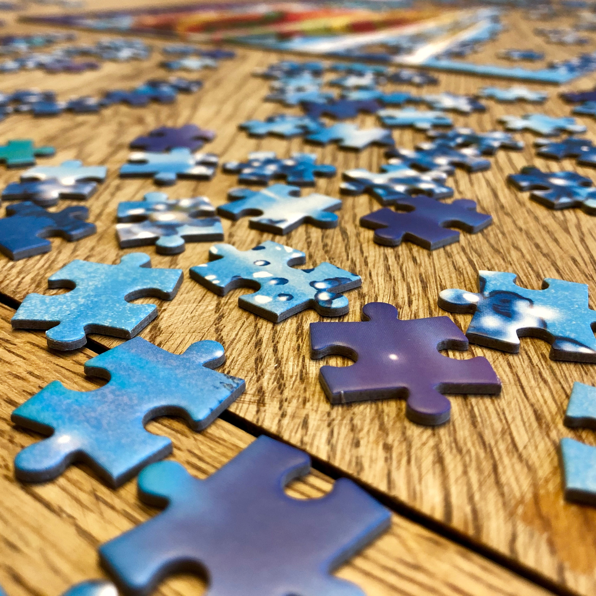 jigsaw puzzle on table