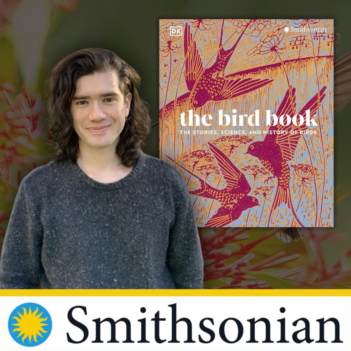 picture of Jay Falk with cover of The Bird Book
